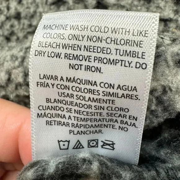 Wonder Nation Boys Sherpa Pullover Hoodie Gray Size Large 10-12 Casual - Picture 5 of 6